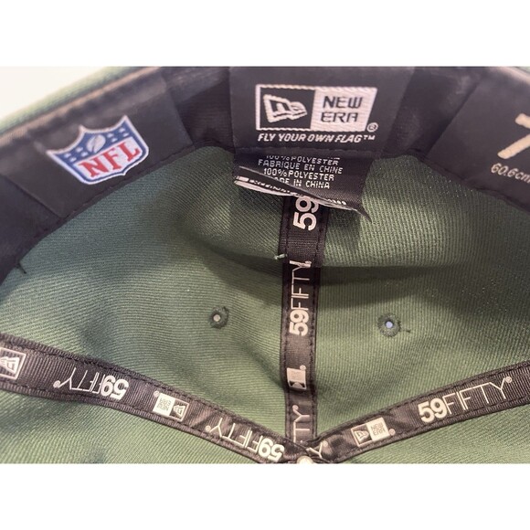 New Era 59Fifty NFL New York Jets Green On Field Fitted Hat Cap Adult Sz 7 5/8 - Picture 6 of 8